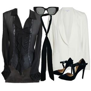 DKNY Blouse! Black Silk! Sz 2!